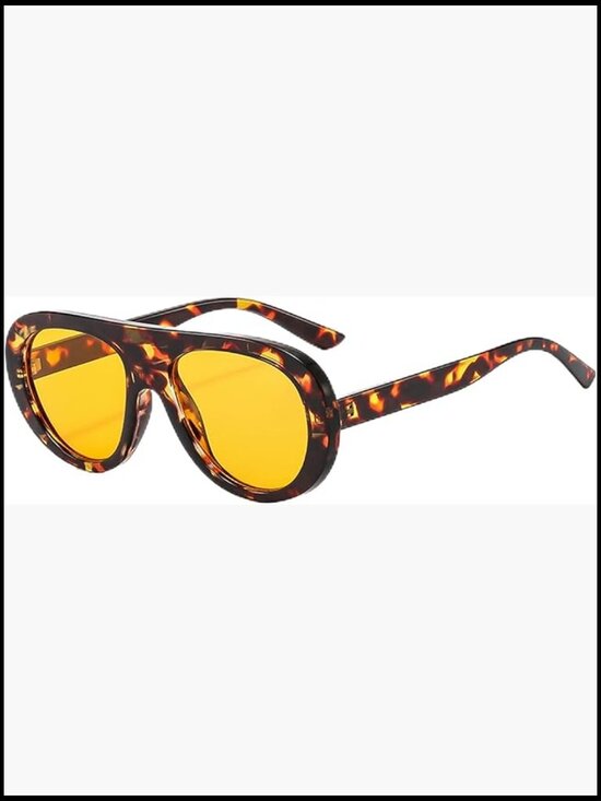 Retro Aviator Sunglasses with UV Protection and Acetate Frames main image 6